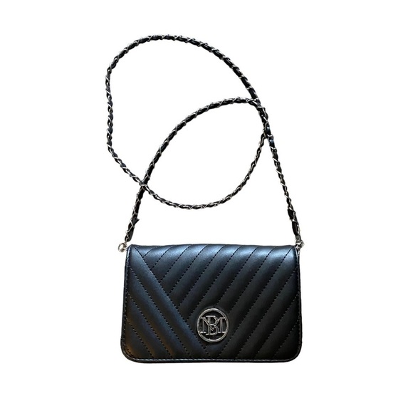 Badgley Mischka Quilted Flap Crossbody Mini Camera Bag w/ Silver Hardware NWOT - Picture 2 of 11